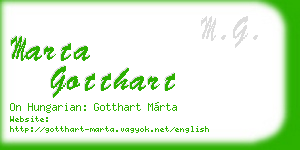 marta gotthart business card