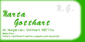 marta gotthart business card